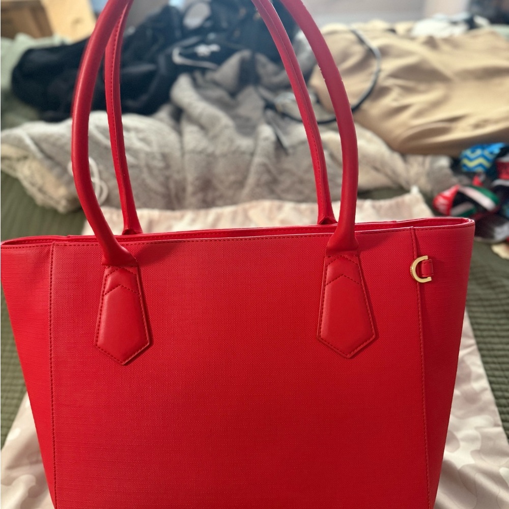Dagne Dover Vibrant Red Tote Bag - Picture 2 of 6